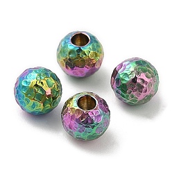 Rainbow Color Ионное покрытие (ip) 304 конец шнура из нержавеющей стали, Торцевые крышки, забил круглый, Радуга цветов, 5x5 мм, отверстие : 1.8 мм