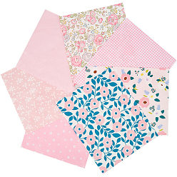 (52) Непрозрачная лаванда Хлопковая ткань с принтом, для пэчворка, шить ткани для пэчворка, подбивка, цветочным узором, разноцветные, 25x25.5x0.02 см, 7 шт / комплект