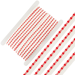 Красный 25 ярдов полиэстеровой мастер-ленты, с картонной карточкой, аксессуары для одежды, красные, 3/8 дюйм (10 мм)