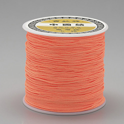 Dark Orange Nylon Thread, Chinese Knotting Cord, Dark Orange, 0.8mm, about 109.36 yards(100m)/roll