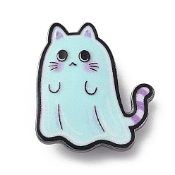 Ghost Эмалированные булавки на Хэллоуин, булавки из сплава для лацканов одежды рюкзака, призрак, 41x35 мм