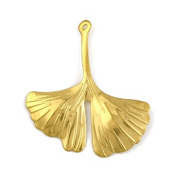 Золотой 304 подвески из нержавеющей стали, очарование листьев гинкго, золотые, 28x25x1.5 мм, отверстие : 0.9 мм