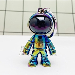 Rainbow Color Пластиковые брелки для космонавтов, гальваническим, с брелоки железа, Радуга цветов, 10.3 см