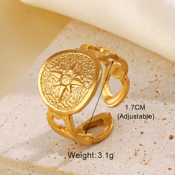 Плоский Круглый 304 из нержавеющей стали манжеты кольца, золотые, плоско-круглые, внутренний диаметр: регулируемый