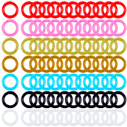 (52) Непрозрачная лаванда 210 шт. 7 цветные пластиковые кольца для переплета книг с отрывными листами, разноцветные, 21.5~23x3.5 мм, внутренний диаметр: 14.5~16 мм, 30 шт / цвет