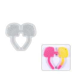 Shell Shape Силиконовые формы для подвесок пищевого класса своими руками, формы для литья смолы, формы раковины, 79x72x6 мм