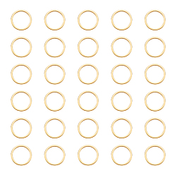 Золотой 40Ионное покрытие шт. (IP) 304 Соединительное кольцо из нержавеющей стали, круглые кольца, золотые, 12x0.8 мм