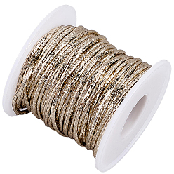 Золотистый 20м лазерный шнур из искусственной кожи, с 1шт. подарочными мешочками из органзы, 1бумажная демонстрационная карточка, 1PC полипропиленовые кабельные стяжки, 1 пластиковые пустые катушки, золотые, 2 мм