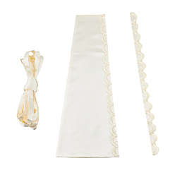 Cornsilk Bridal Dress Zipper Replacement, Adjustable Fit Satin Corset Back Kit, for Wedding Dress Accessories, Cornsilk, 385x108~206x3mm