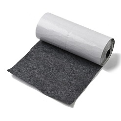 Темно-Серый Стикер войлока полиэстера, самоклеющаяся ткань, прямоугольные, темно-серый, 25x0.1 см, около 4 м / рулон