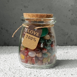 Натуральный Агат Натуральные агатовые целебные кристаллы бутылки желаний, Драгоценные камни Викки для балансировки энергии, медитационной терапии, 75x75 мм