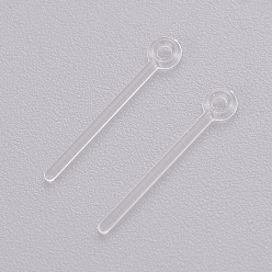 Прозрачный Прозрачный безболезненно предотвращает аллергию, прозрачные, 13x2.3 мм, отверстие : 0.8 мм, штифты : 0.7 мм