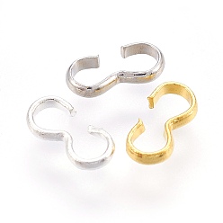 (52) Непрозрачная лаванда Латунные разъемы для быстрой связи, цепоченая фурнитура, застежки в форме 3, разноцветные, 8.2x4x1 мм