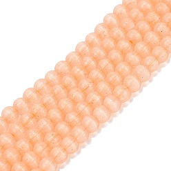 Marron Sablonneux Colliers de perles en verre imitation œil de chat, ronde, Sandy Brown, 4~4.5mm, Trou: 1~1.2mm, Environ 110~112 pcs/chapelet, 14.96~15.16 pouce (38~38.5 cm)