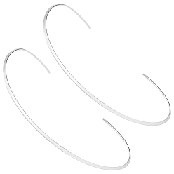 Нержавеющая Сталь Цвет 2 шт 201 изготовление ожерелий из нержавеющей стали, жесткие ожерелья, не тускнеет, цвет нержавеющей стали, 4.92 дюйм x 5.51 дюйм (12.5x14 см)