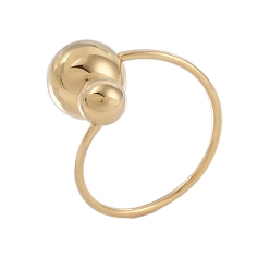 Золотой Манжетные кольца из нержавеющей стали, открытые кольца для женщин, золотые, размер США 9 3/4 (19.5 мм)