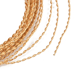 Сэнди Коричневый Алюминиевая проволока, скрученный плоский, для diy craft, песчаный коричневый, 1 мм, 18 датчик, около 16.40 футов (5 м) / рулон