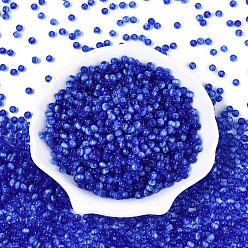 Средно-синий Бусины кошачий глаз в стиле волочильного станка, круглые, светло-синий, 4 мм, отверстие : 1 мм, Около 7500 шт / фунт
