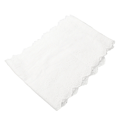 Белый Ажурная хлопковая кружевная лента, вышивка цветочной лентой, для украшения костюма, белые, 230 мм