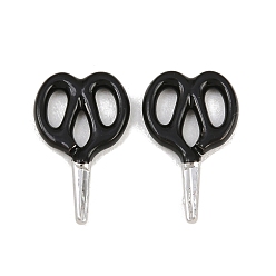 Tool Подвески из эмали и сплава, платина, ножницы, 21.5x13x2.5 мм, отверстие : 5x2.5 мм