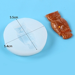 Chouette Moule en silicone de qualité alimentaire, thème d'halloween, bricolage, moules de résine, pour la résine UV, fabrication artisanale de résine époxy, chouette, 55x54mm