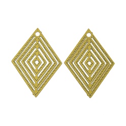 Золотистый Аэрозольная краска 430 подвески из нержавеющей стали, ромб, золотые, 19x13.5x0.3 мм, отверстие : 1 мм