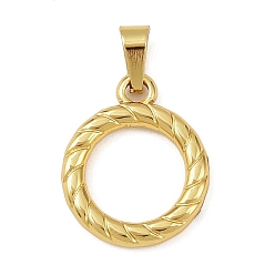 Плоский Круглый 304 подвески из нержавеющей стали, полый, золотые, плоско-круглые, 18.5x18x2.5 мм, отверстие : 4.8x2.6 мм