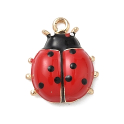 Коровка Подвески из эмали и сплава, золотые, коровка, 16x13x5 мм, отверстие : 1.5 мм