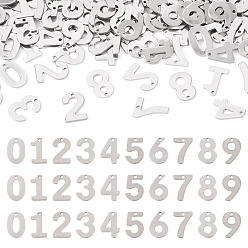 Нержавеющая Сталь Цвет 100 шт 10 стили 201 подвески из нержавеющей стали, цвет нержавеющей стали, цвет нержавеющей стали, 11x7~8x0.6~0.8 мм, отверстие : 0.5 мм, 10 шт / стиль