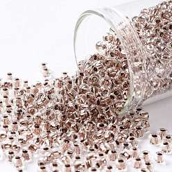 (740) Copper Lined Crystal TOHO Round Seed Beads, Japanese Seed Beads, (740) Copper Lined Crystal, 8/0, 3mm, Hole: 1mm, about 10000pcs/pound