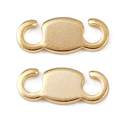 Настоящее золото 24K Подвески из латуни, без кадмия и без свинца, овальные связи, реальный 24 k позолоченный, 9x3.5x0.8 мм, отверстие : 1.8 мм