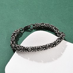 Античное Серебро 304 браслеты-цепочки из нержавеющей стали для женщин и мужчин, античное серебро, 8-1/4 дюйм (21.1 см)