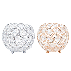 Mixed Color Iron Candle Holder, Perfect Home Party Decoration, Mixed Color, 103x80mm, 1pc/color, 2pcs/set