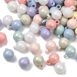 (52) Непрозрачная лаванда Непрозрачные акриловые подвески, круглые, разноцветные, 18.5x14 мм, отверстие : 3 мм