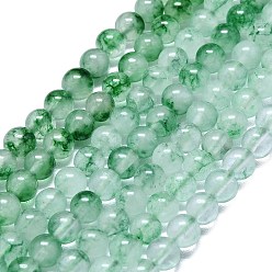 Светло-зеленый Натуральный Malaysia нефритовые бусы пряди, окрашенная и подогревом, круглые, светло-зеленый, 6~6.5 мм, отверстие : 1 мм, около 60~62 шт / нитка, 14.96 дюйм (38 см)