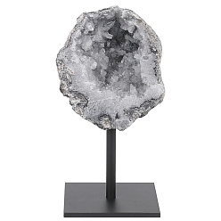 Натуральный Агат Натуральный агат для декора, с железной подставкой для демонстрации, украшение для рабочего стола по фэн-шуй для домашнего офиса, самородки, 110~130 мм