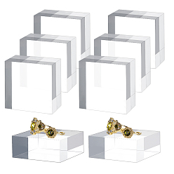 Прозрачный 8шт. акриловое шасси, аксессуары для рамы дисплея, квадратный, прозрачные, 5.05x5.05x2.3 см