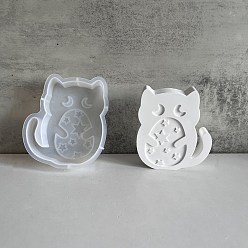 Cat Shape Пасхальные силиконовые формы своими руками, изготовление украшений, формы для литья смолы, для уф-смолы, изготовление ювелирных изделий из эпоксидной смолы, белые, форма кошки, 113x101.5x23.5 мм