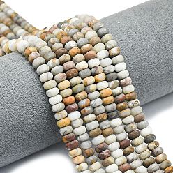 Гобийский агат Натуральные нити бусин агата, матовые, рондель, 6x4 мм, отверстие : 1 мм, около 93~96 шт / нитка, 14.57~14.76 дюйм (37~37.5 см)