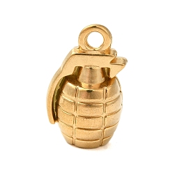 Настоящее золото 18K Ионное покрытие (ip) 304 подвески из нержавеющей стали, гранатовые чары, реальный 18 k позолоченный, 22.5x13x11 мм, отверстие : 3 мм