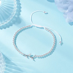 Платина Латунные прозрачные кубические циркониевые браслеты с звеньями, гальванизированные немагнитные синтетические гематитовые круглые бусины плетеные браслеты из бусин для женщин, платина, внутренний диаметр: 1-3/4 дюйм (4.5 см)