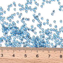 (23L) Aquamarine Silver Lined TOHO Round Seed Beads, Japanese Seed Beads, (23L) Aquamarine Silver Lined, 11/0, 2.2mm, Hole: 0.8mm, about 1110pcs/bottle, 10g/bottle