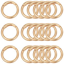 Light Gold 32шт. сплав пружинных затворных колец, кольцо, золотой свет, 25x4 мм, отверстие : 18.5 мм