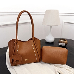 Coconut Brown DIY Rectangle Tote Bags Kits, Including PU Leather Bag Materials,, Coconut Brown, 210x240x110mm