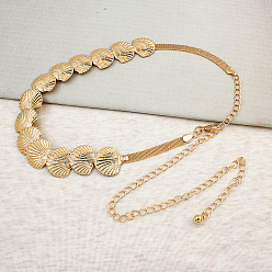 Золотой Цепочка из винтажного сплава в форме геометрической ракушки для женщин, талии, живота, золотые, 1100 мм