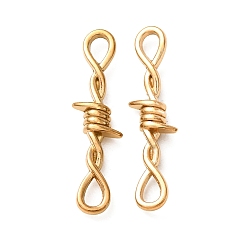 Doré  Pendentifs en acier inoxydable, breloques en fil de fer barbelé, or, 304mm, Trou: 34.5x9.5x4.5mm