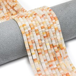 Красный Авантюрин Натуральный красный авантюрин бисер нитей, матовые, дисковые бусы, Heishi бусы, 4~4.5x2~2.5 мм, отверстие : 1 мм, около 155~157 шт / нитка, 15.24 дюйм (38.7 см)