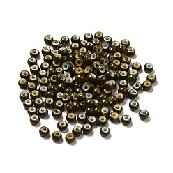 Coffee 6/0 Opaque Glass Seed Beads, Round Hole, Rondelle, Coffee, 4~4.5x3~4mm, Hole: 0.8~1.5mm