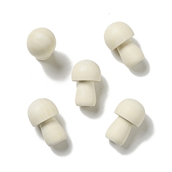 Бежевый Незавершенные деревянные витрины, поделки для детей, гриб, бежевые, 22x35 мм