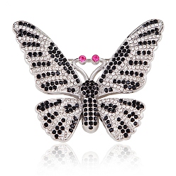 Реактивный Самолет Брошь из платино-цинкового сплава, булавка для лацкана со стразами, бабочка, струя, 44x54 мм